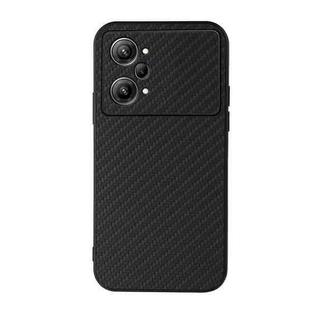 For OPPO K10 Pro 5G Accurate Hole Carbon Fiber Texture PU Phone Case(Black)