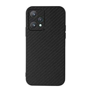 For OPPO Realme 9 Pro Accurate Hole Carbon Fiber Texture PU Phone Case(Black)