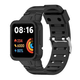 For Xiaomi Redmi Watch 2 Lite/Watch Lite 2/Watch Lite/Redmi Watch 2/Redmi Watch Silicone Integrated Watch Band(Black)
