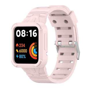 For Xiaomi Redmi Watch 2 Lite/Watch Lite 2/Watch Lite/Redmi Watch 2/Redmi Watch Silicone Integrated Watch Band(Light Pink)