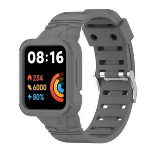 For Xiaomi Redmi Watch 2 Lite/Watch Lite 2/Watch Lite/Redmi Watch 2/Redmi Watch Silicone Integrated Watch Band(Dark Grey)