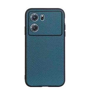 For OPPO K10 5G Accurate Hole Genuine Leather Phone Case(Green)