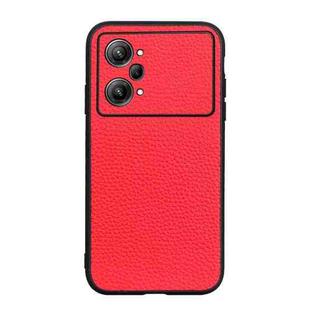 For OPPO K10 Pro 5G Accurate Hole Genuine Leather Phone Case(Red)