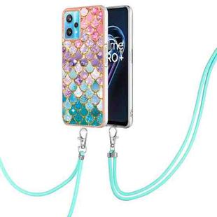 For OPPO Realme 9 Pro 5G Electroplating IMD TPU Phone Case with Lanyard(Colorful Scales)