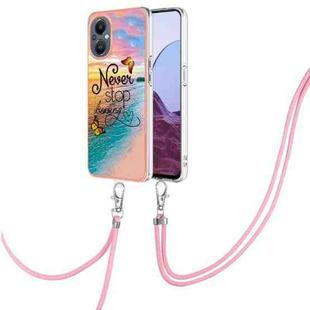 For OnePlus N20 5G Electroplating IMD TPU Phone Case with Lanyard(Dream Butterfly)