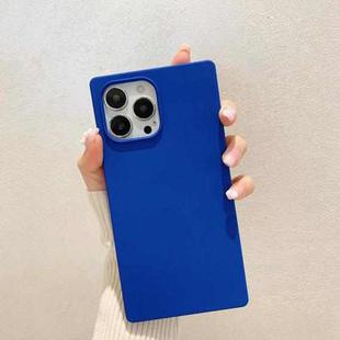 Square Skin Feel TPU Phone Case For iPhone 12 / 12 Pro(Blue)