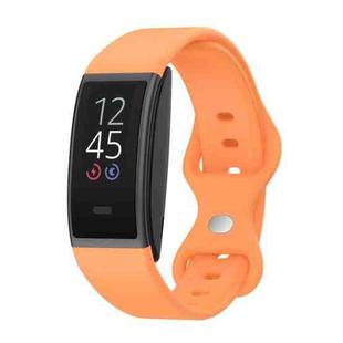 For Amazon Halo View Silicone Butterfly Buckle Watch Band, Size:S(Vitality Orange)