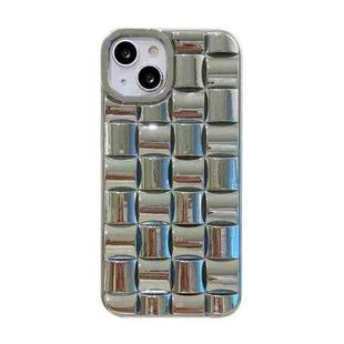 For iPhone 13 Pro Max Weave Texture Electroplated TPU Phone Case (Silver)