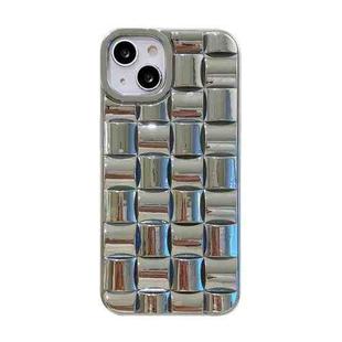 For iPhone 12 Pro Max Weave Texture Electroplated TPU Phone Case(Silver)