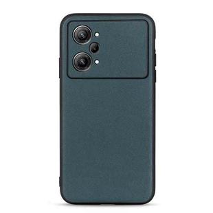 For OPPO K10 Pro 5G Accurate Hole Lambskin Texture Genuine Leather Phone Case(Green)
