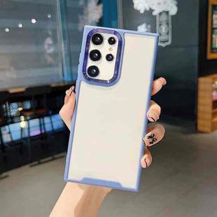 For Samsung Galaxy S22 5G Electroplating Hawkeye Phone Case(Blue)