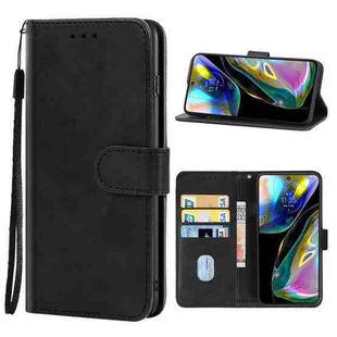 For Motorola Moto G82 Leather Phone Case(Black)
