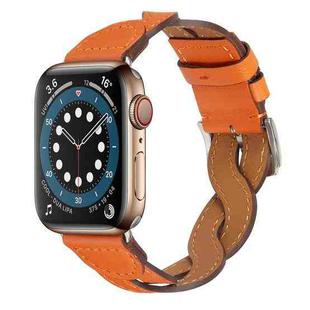 Weave Watch Band For Apple Watch Ultra 49mm / Series 8&7 45mm / SE 2&6&SE&5&4 44mm / 3&2&1 42mm(Orange)