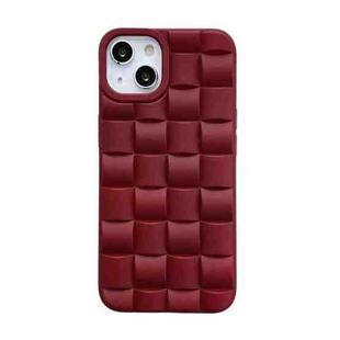 Weave Texture Skin Feel TPU Phone Case For iPhone 13(Wine Red)