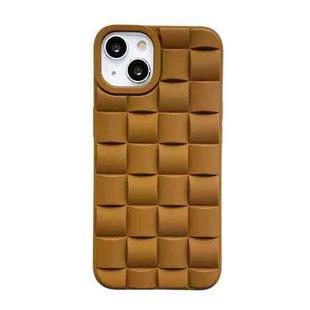 For iPhone 12 / 12 Pro Weave Texture Skin Feel TPU Phone Case(Brown)