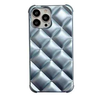 For iPhone 13 Elegant Rhombic Texture TPU Phone Case(Sierra Blue)