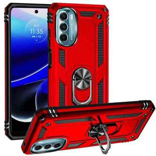 For Motorola Moto G 5G 2022 Shockproof TPU + PC Holder Phone Case(Red)