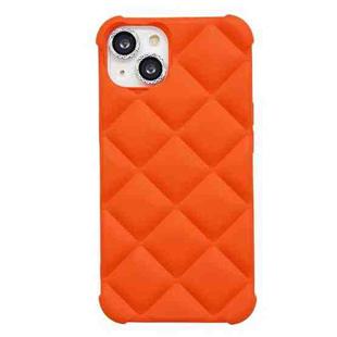 For iPhone 13 Elegant Rhombic Texture TPU Phone Case(Orange)