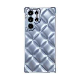 For Samsung Galaxy S22 Ultra 5G Elegant Rhombic Texture TPU Phone Case(Sierra Blue)