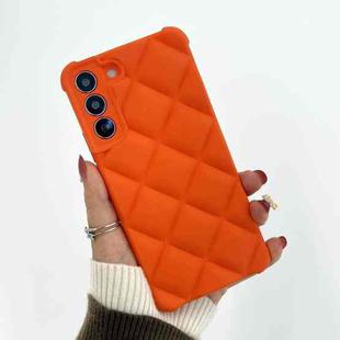 For Samsung Galaxy S22+ 5G Elegant Rhombic Texture TPU Phone Case(Orange)
