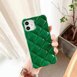For iPhone 13 Pro Candy Color Elegant Rhombic Texture TPU Phone Case (Dark Green)