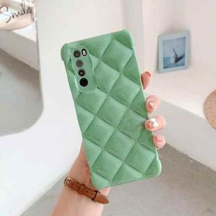 For Huawei nova 7 5G Candy Color Elegant Rhombic Texture TPU Phone Case(Green)