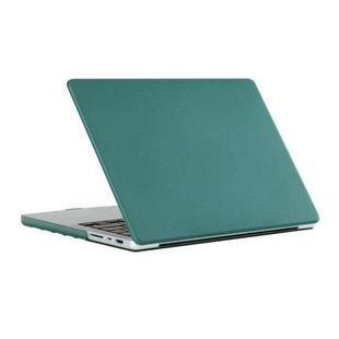 For MacBook Air 13.3 inch A1932 / A2179 / A2337 / Air-M1 Dot Texture Double Sided Tanned Laptop Case(Dark Green)