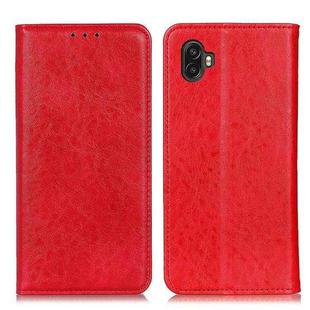 For Samsung Galaxy Xcover6 Pro Magnetic Crazy Horse Texture Horizontal Flip Leather Phone Case(Red)