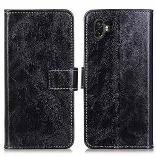 For Samsung Galaxy Xcover6 Pro Retro Crazy Horse Texture Horizontal Flip Leather Phone Case(Black)