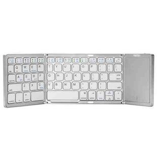 B089T Foldable Bluetooth Keyboard Rechargeable with Touchpad(Silver)