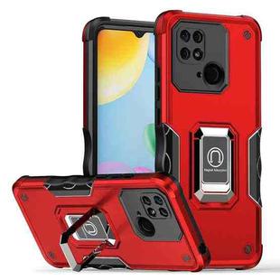 For Xiaomi Redmi 10C Ring Holder Non-slip Armor Phone Case(Red)