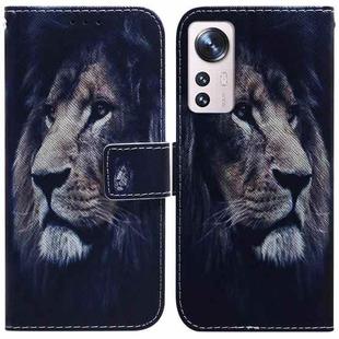 For Xiaomi 12 Lite Coloured Drawing Leather Phone Case(Lion)