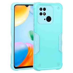 For Xiaomi Redmi 10C Non-slip Armor Phone Case without Ring Holder(Mint Green)
