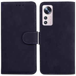 For Xiaomi 12 Lite Skin Feel Pure Color Flip Leather Phone Case(Black)