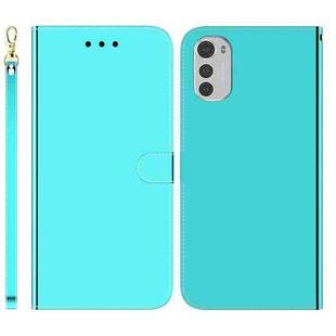 For Motorola Moto E32 Imitated Mirror Surface Leather Phone Case(Mint Green)