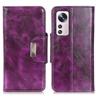 For Xiaomi 12 Lite Crazy Horse Texture Magnetic Flip Leather Phone Case with 6-Card Slots(Purple)