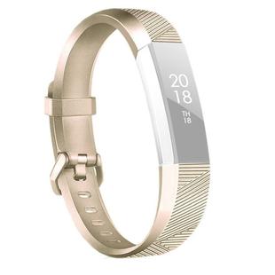 For Fitbit Alta / Alta HR Metal-color Watch Band Belt Buckle Watch Band(Champagne Gold)