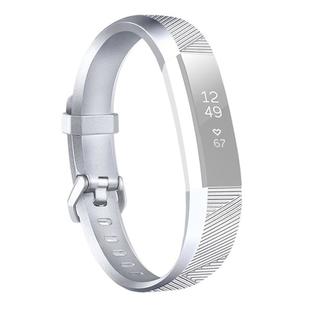 For Fitbit Alta / Alta HR Metal-color Watch Band Belt Buckle Watch Band(Silver)
