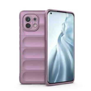 For Xiaomi Mi 11 Magic Shield TPU + Flannel Phone Case(Purple)