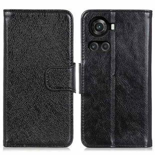 For OnePlus Ace / 10R Nappa Texture Horizontal Flip Leather Phone Case(Black)