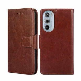 For Motorola Edge+ 2022/Edge 30 Pro Crystal Texture Leather Phone Case(Brown)