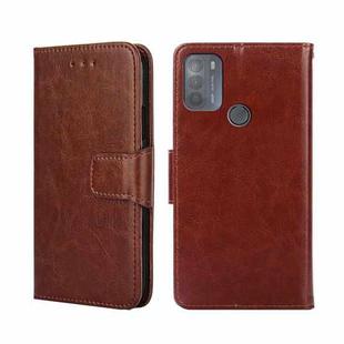 For Motorola Moto G50 Crystal Texture Leather Phone Case(Brown)