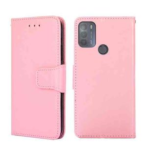 For Motorola Moto G50 Crystal Texture Leather Phone Case(Pink)