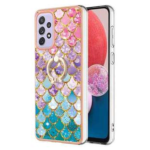For Samsung Galaxy A23 Electroplating IMD TPU Phone Case with Ring(Colorful Scales)