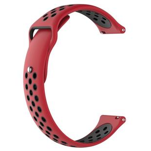 For Huami Amazfit Youth Edition Two-tone Silicone Watch Band(Red Black)