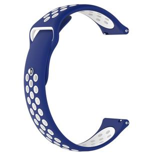 For Huami Amazfit Youth Edition Two-tone Silicone Watch Band(Blue White)