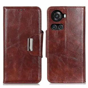 For OnePlus Ace / 10R Crazy Horse Texture Magnetic Flip Leather Phone Case(Brown)