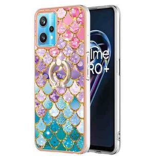 For OPPO Realme 9 Pro+ 5G Electroplating IMD TPU Phone Case with Ring(Colorful Scales)