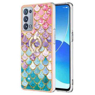 For OPPO Reno6 Pro+ 5G / Reno6 Pro Electroplating IMD TPU Phone Case with Ring(Colorful Scales)