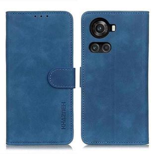 For OnePlus ACE/10R KHAZNEH Retro Texture Horizontal Flip Leather Phone Case(Blue)